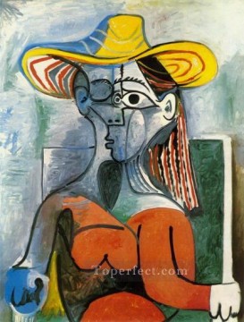  man - Bust of Woman with Hat 1962 cubism Pablo Picasso